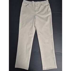 Gloria Vanderbilt Amanda Women's Jeans Tan Cream Size 10 Short Straight Leg